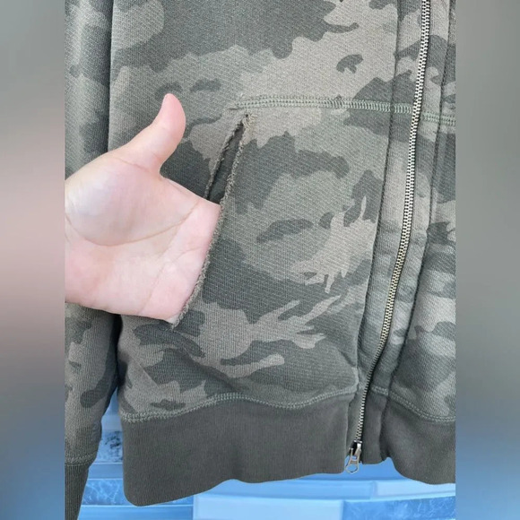 ATM Anthony Thomas Melillo Camo Zip-Up Hoodie Large - Picture 6 of 16